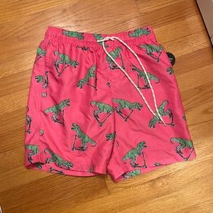 Pink Dinosaur Swim shorts (Small)